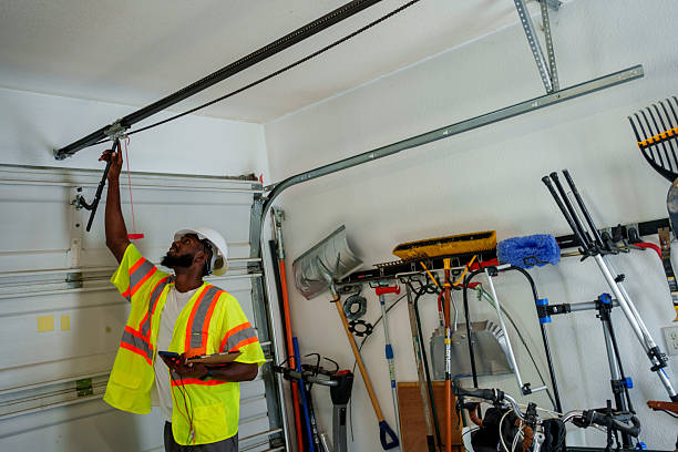 Professional Garage Door Panel Replacement technician working in Pulaski County County, IN